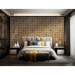 Panou decorativ MDF negru furniruit EDO SWIRL - imagine 5