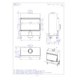 Focar șemineu geam drept Romotop HEAT H2P13 70x44 - imagine 3