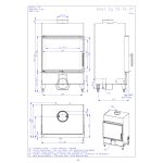 Focar șemineu geam drept Romotop HEAT H2N01 59x50 - imagine 2