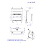 Focar deschidere verticală și geam drept Romotop HEAT H3LJ01 88x66 - imagine 3