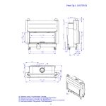 Focar deschidere verticală și geam drept Romotop HEAT H3LG01 110x50 - imagine 3