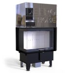 Șemineu DEFRO Intra SM BL G cu geam lateral