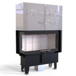 Șemineu DEFRO Intra ME BL slim G cu geam lateral