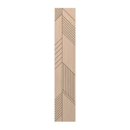 Panou decorativ MDF negru furniruit LAMEO RAVENO, stejar natur, 50 x 275 cm