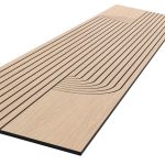 Panou decorativ MDF negru furniruit LAMEO VELUNO, stejar natur, 50 x 275 cm - imagine 4