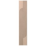 Panou decorativ MDF negru furniruit LAMEO VELUNO, stejar natur, 50 x 275 cm