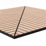 Panou decorativ MDF negru furniruit LAMEO RITMO, stejar natur, 50 x 50 cm - imagine 3