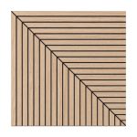 Panou decorativ MDF negru furniruit LAMEO RITMO, stejar natur, 50 x 50 cm