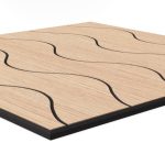Panou decorativ MDF negru furniruit LAMEO ONDINA, stejar natur, 50 x 50 cm - imagine 2