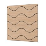 Panou decorativ MDF negru furniruit LAMEO ONDINA, stejar natur, 50 x 50 cm - imagine 3