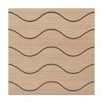 Panou decorativ MDF negru furniruit LAMEO ONDINA, stejar natur, 50 x 50 cm