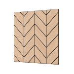 Panou decorativ MDF negru furniruit LAMEO PIRIN, stejar natur, 50 x 50 cm - imagine 3