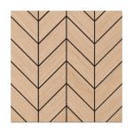 Panou decorativ MDF negru furniruit LAMEO PIRIN, stejar natur, 50 x 50 cm