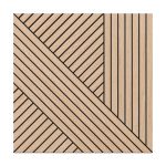 Panou decorativ MDF negru furniruit LAMEO STRIGATTI, stejar natur, 50 x 50 cm