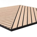 Panou decorativ MDF negru furniruit LAMEO VARIO, stejar natur, 50 x 50 cm - imagine 2