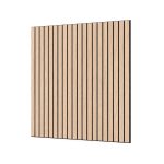 Panou decorativ MDF negru furniruit LAMEO VERTO, stejar natur, 50 x 50 cm - imagine 3