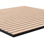 Panou decorativ MDF negru furniruit LAMEO VERTO, stejar natur, 50 x 50 cm - imagine 2