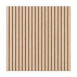 Panou decorativ MDF negru furniruit LAMEO VERTO, stejar natur, 50 x 50 cm