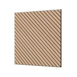 Panou decorativ MDF negru furniruit LAMEO ZENIT, stejar natur, 50 x 50 cm - imagine 2