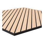 Panou decorativ MDF negru furniruit LAMEO ZENIT, stejar natur, 50 x 50 cm - imagine 3