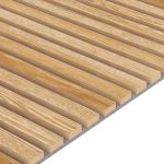 Panou riflaj decorativ furniruit fonoabsorbant 3D LAMEO Stejar pe pâslă gri, 60 × 60 cm - imagine 6