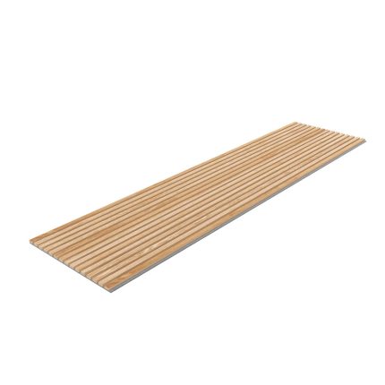 Panou riflaj decorativ furniruit fonoabsorbant 3D LAMEO Stejar pe pâslă gri, 60 × 60 cm